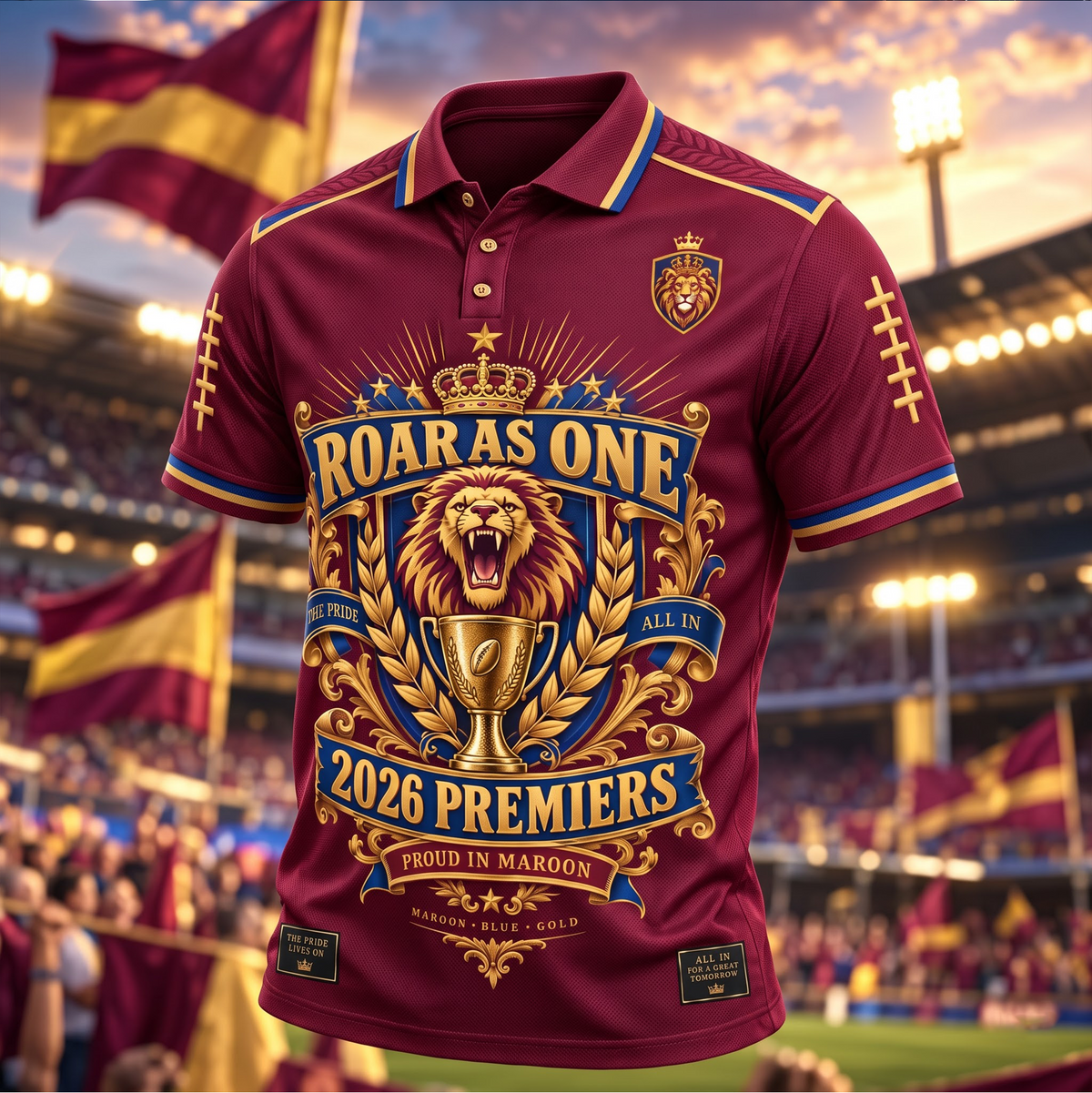 PREMIUM AFL X BL THANK FOR MEMORIES CHAMPIONSHIP POLO SHIRT V8 LIMITED EDITION NDT VHM 2026