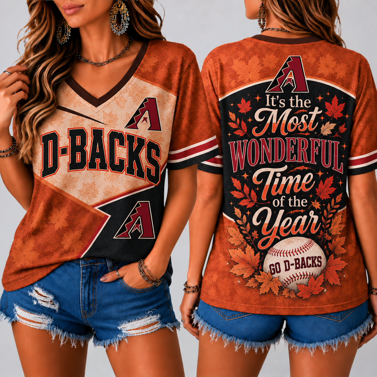 AD Premium MLB Fall Game Day V-Neck Shirt