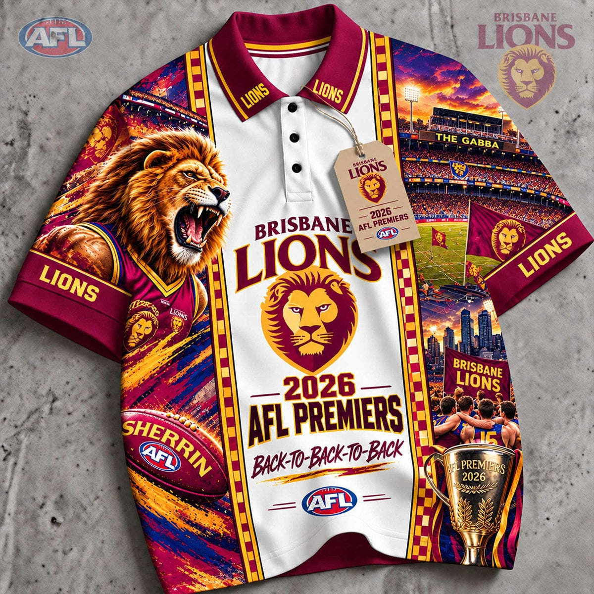 PREMIUM AFL X BL THANK FOR MEMORIES CHAMPIONSHIP POLO SHIRT V8 LIMITED EDITION NDT NHM 2026