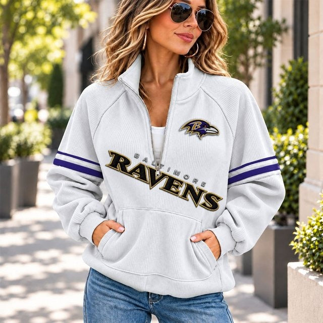 BR x NFL Corduroy Half-Zip Sweatshirt