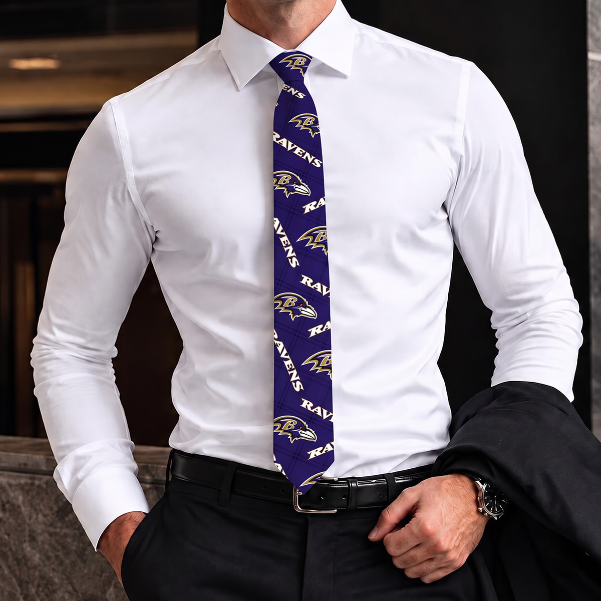 BR x NFL Personalized Men NeckTie
