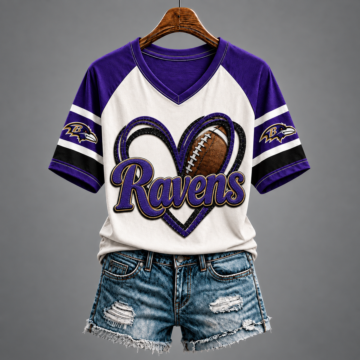 BR x Premium V-Neck Womenƒ??s Shirt
