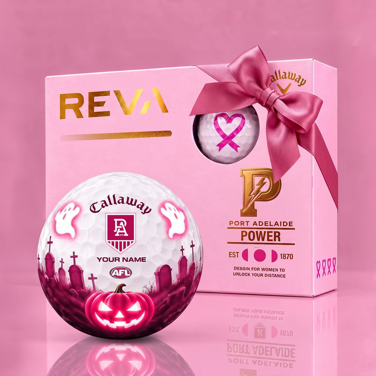 CALLAWAY REVA X SIGNATURE AFL PA LUXURY SPOOKY NIGHT PERSONALIZED GOLF BALL FOR WOMEN TOURNAMENT LIMITED EDITION