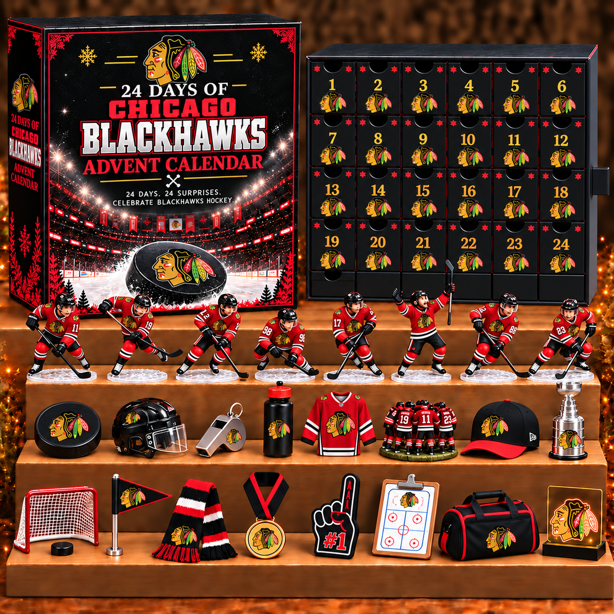 CB x NHL Personalized 24 Days Of Hockey Ice Advent Calendar Blink Box
