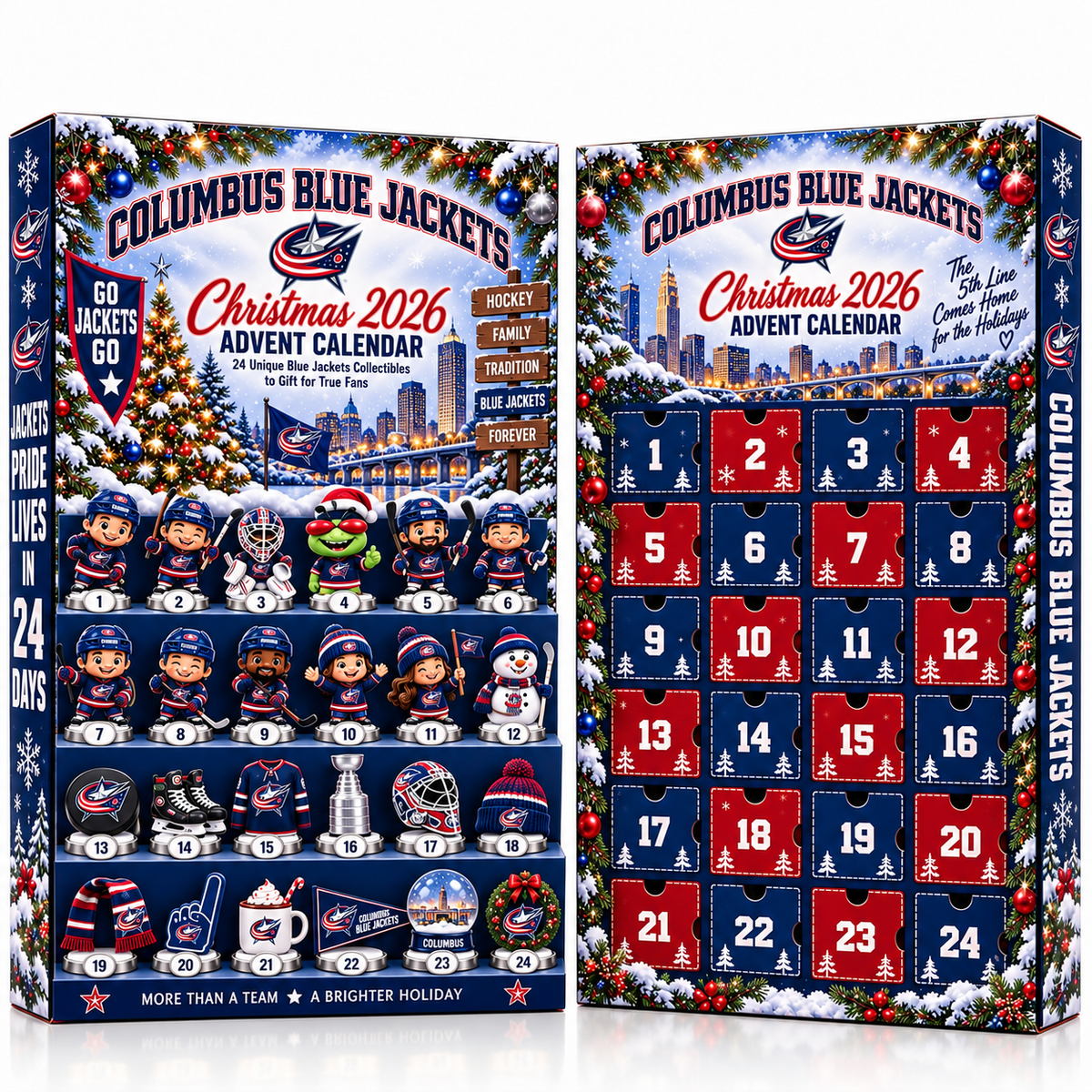CBJ x NHL team Advent Calendar Box New Style For Fan
