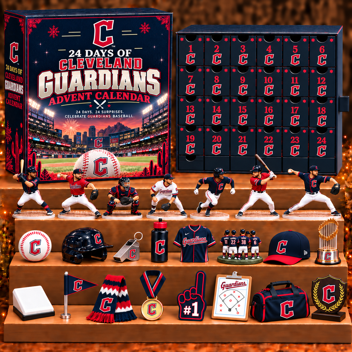 CG x MLB Personalized 24 Days Of Baseball Advent Calendar Blink Box