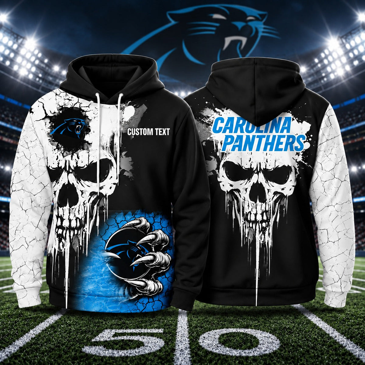 CP NFL Premium Skull Hoodie