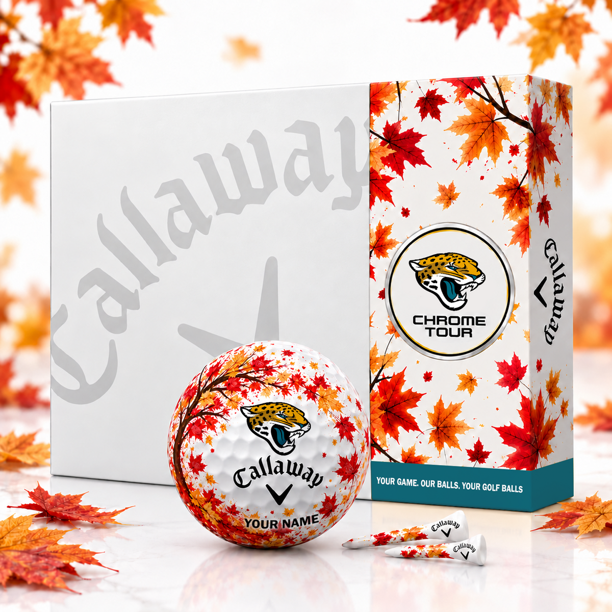 Callaway X Premium NFL JAC FALL EDITION PERSONALIZED GOLF BALL – LIMITED EDITION V2