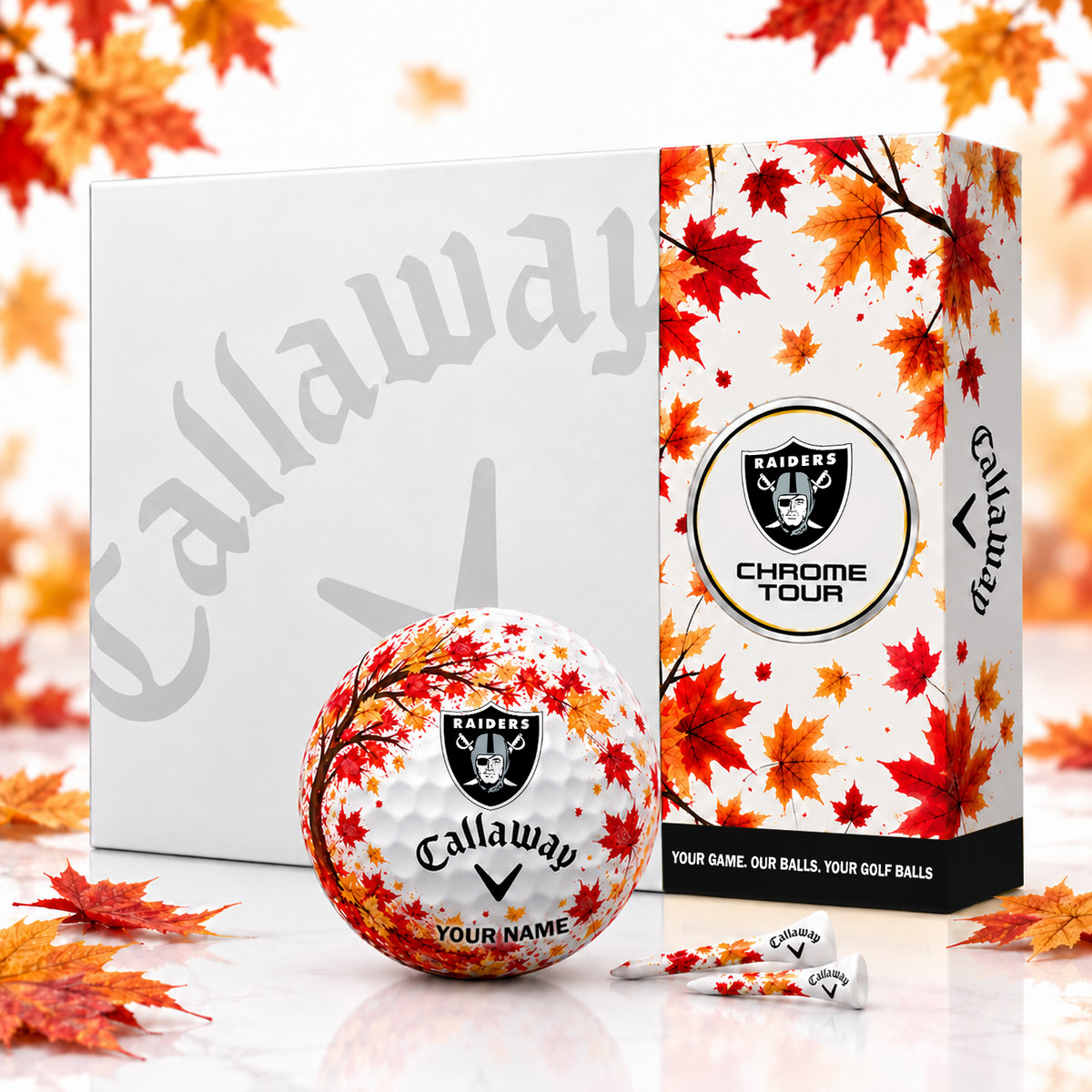 Callaway X Premium NFL LV FALL EDITION PERSONALIZED GOLF BALL – LIMITED EDITION V2