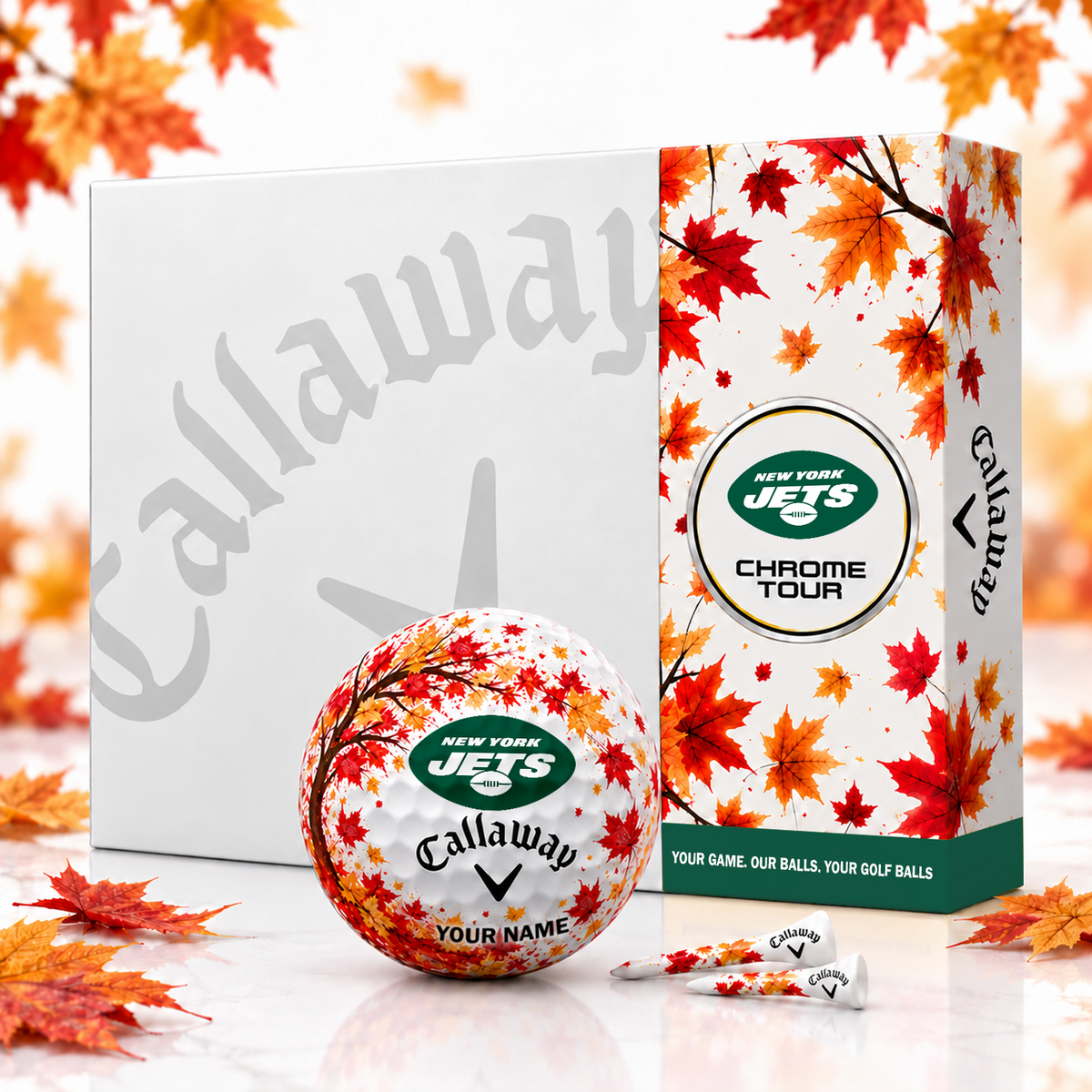 Callaway X Premium NFL NYJ FALL EDITION PERSONALIZED GOLF BALL – LIMITED EDITION V2