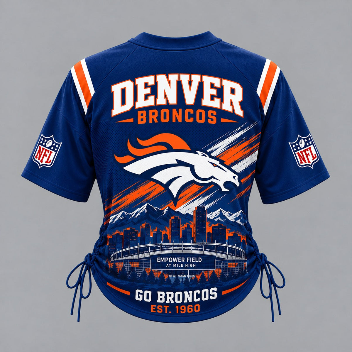 DB Premium NFL Game Day Women Lace-Up Jersey Shirt