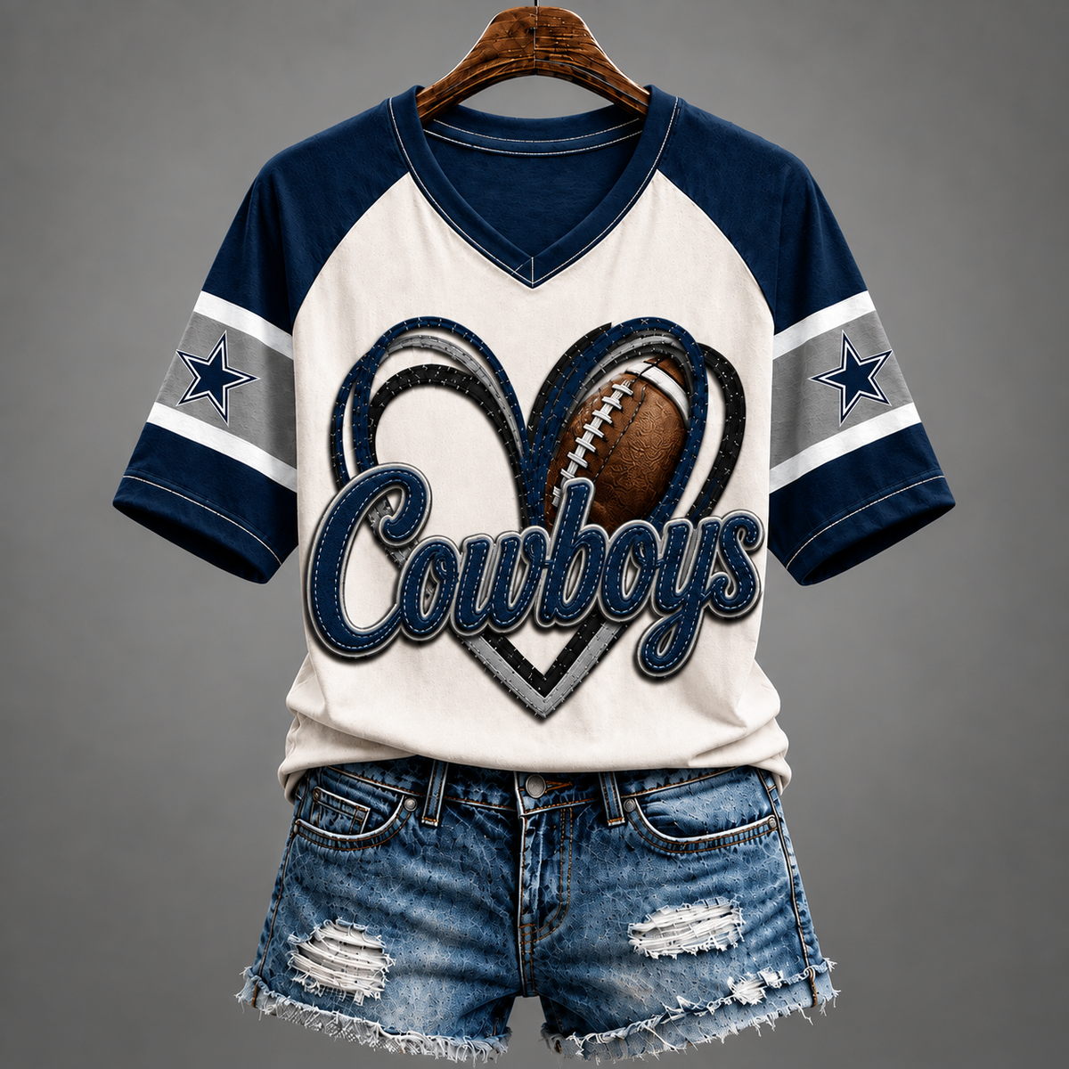 DC x Premium V-Neck Womenƒ??s Shirt