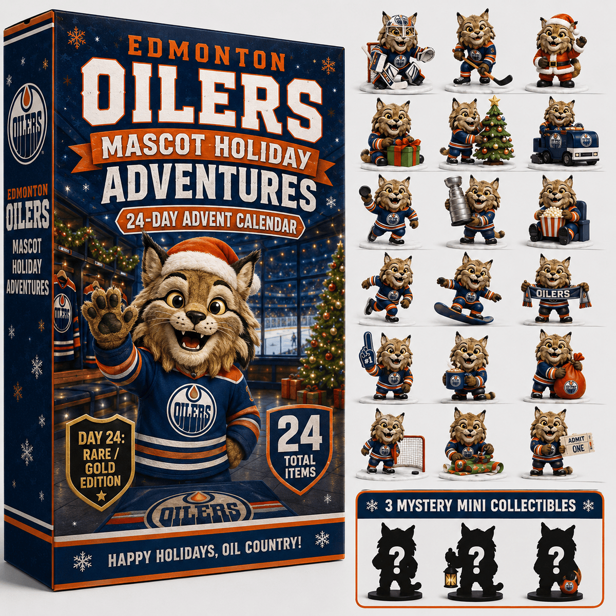 EDM x NHL Premium 24 Days Of Mascot Holiday Hockey Advent Calendar Personalized Gift For Fan Hockey Men Women - Limited Edition