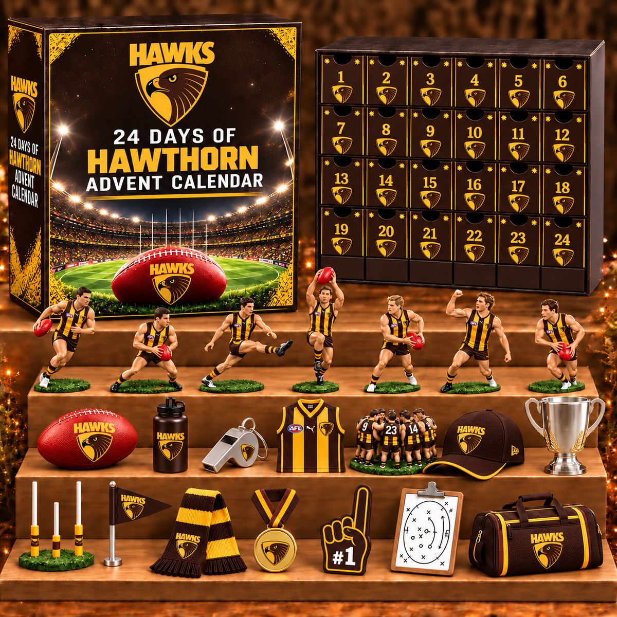 HAW x AFL Personalized 24 Days Of Super Rugby Advent Calendar Blink Box