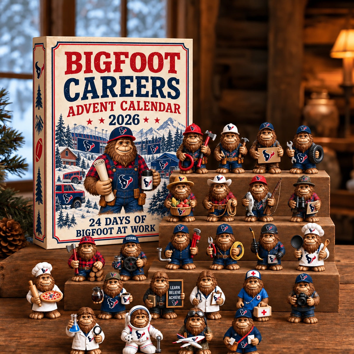HT x NFL Personalized 24 Days Of Bigfoot Advent Calendar Blink Box