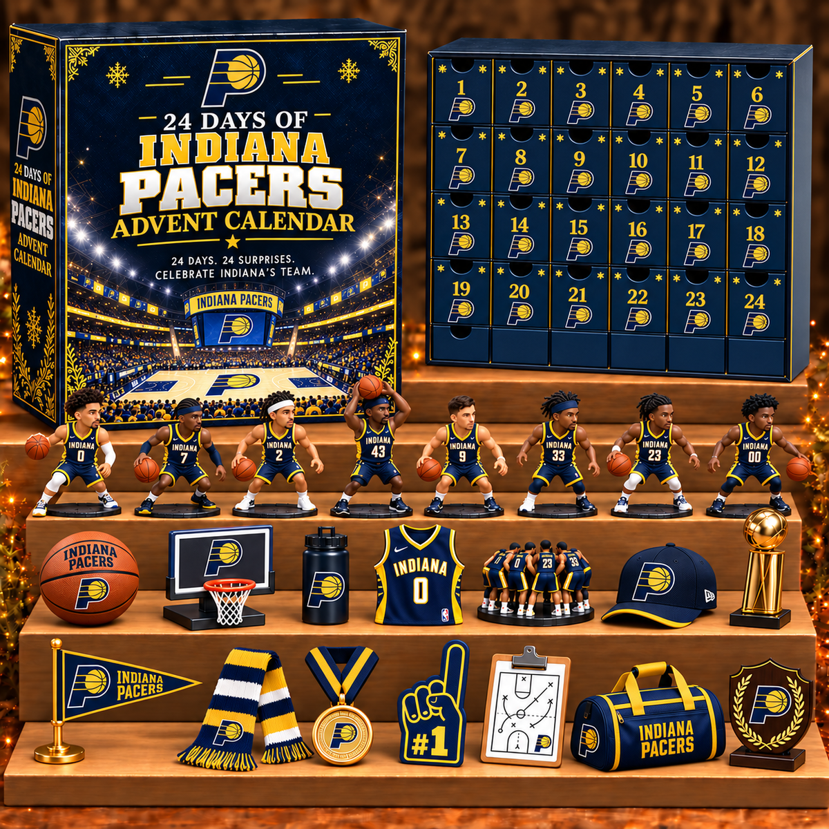 IP x NBA Personalized 24 Days Of Basketball Advent Calendar Blink Box