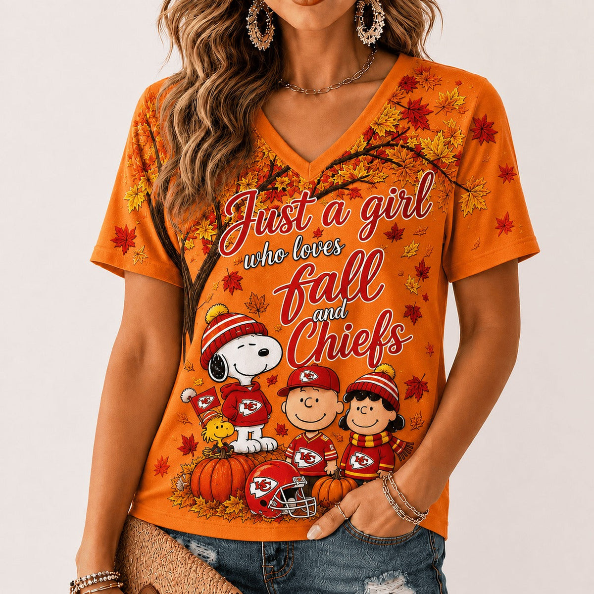 KCC Premium NFL Fall Season V-Neck