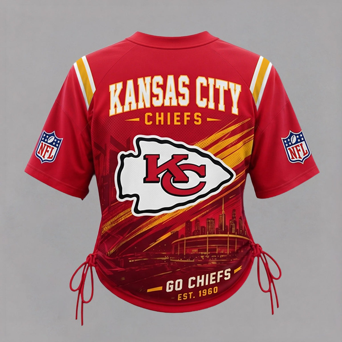 KCC Premium NFL Game Day Women Lace-Up Jersey Shirt