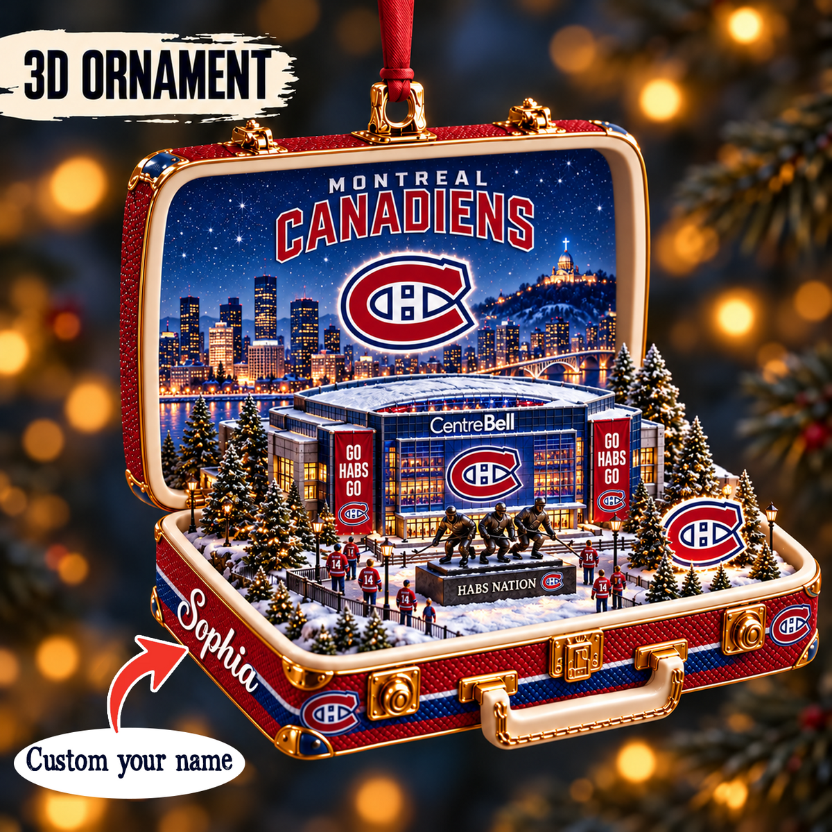 MC x NHL Christmas KICKOFF Premium Personalized Acrylic Oranment