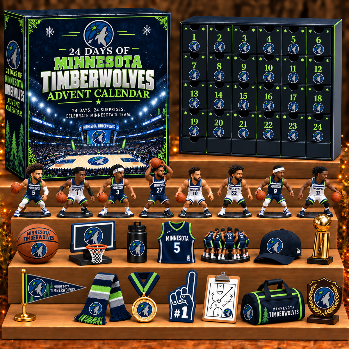 MT x NBA Personalized 24 Days Of Basketball Advent Calendar Blink Box