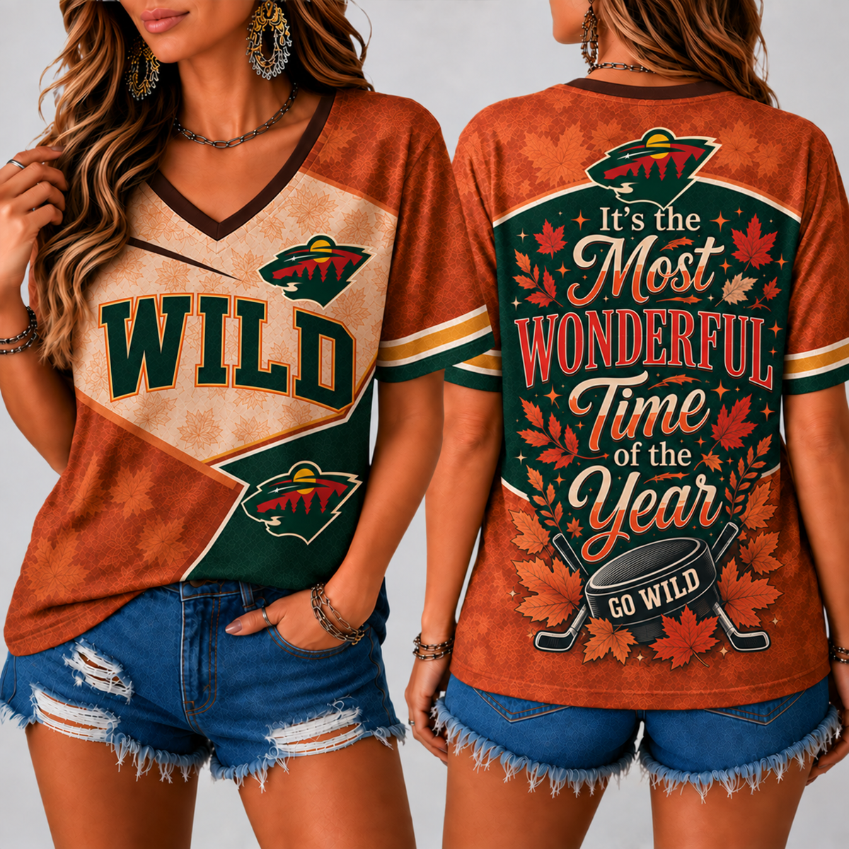 MW Premium NHL Fall Game Day V-Neck Shirt