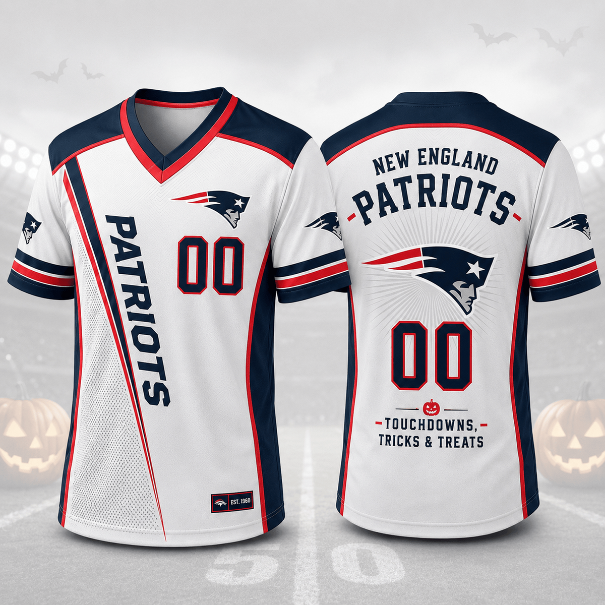 NE x NFL Premium Halloween Game Night NFL V-Neck