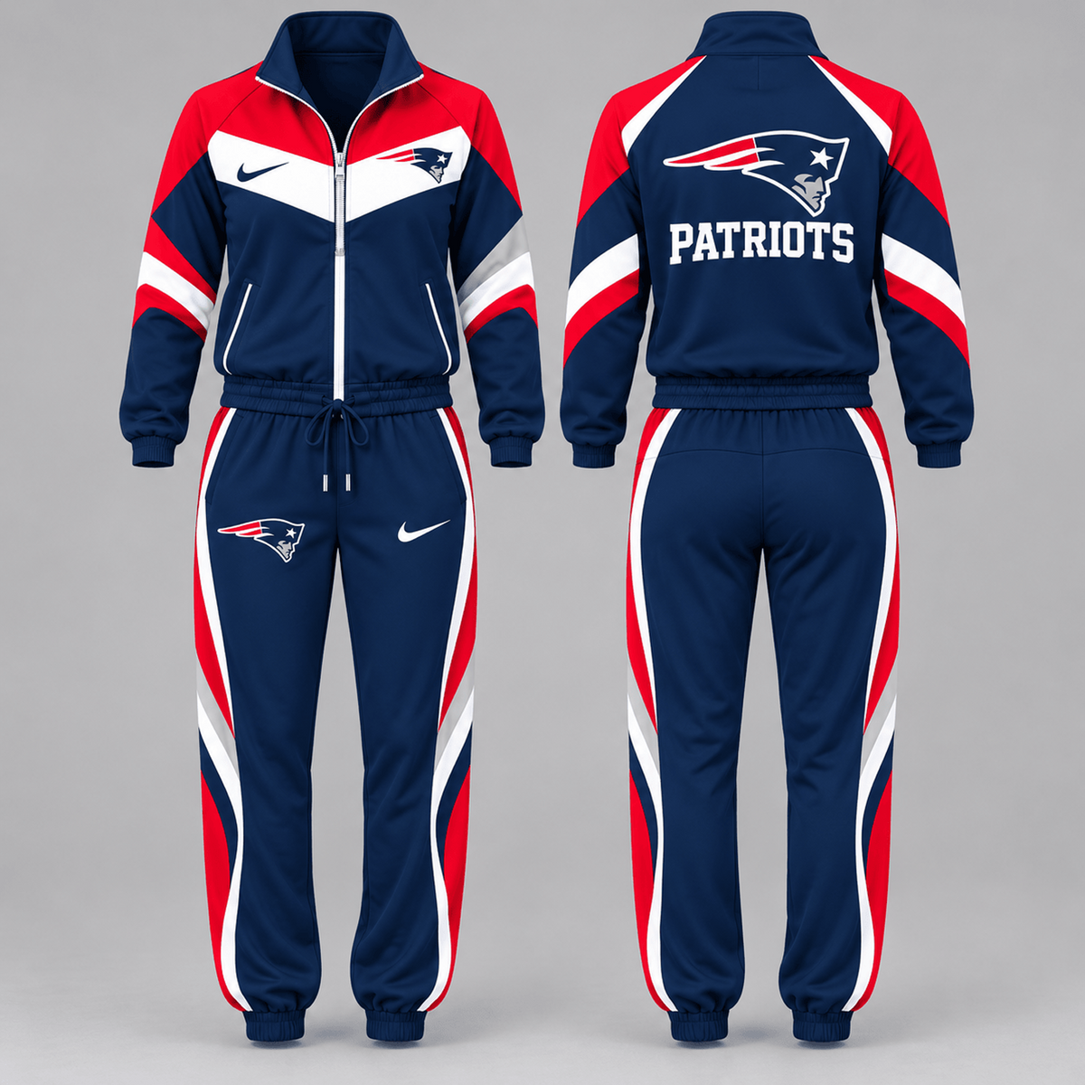 NE x NFL Team Pride Waterproof Windbreaker Zip-Up Tracksuit Set