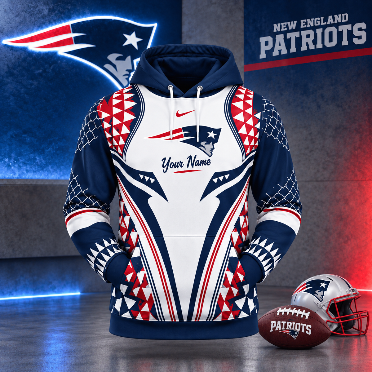 NEP Premium NFL Football Graphic Hoodie