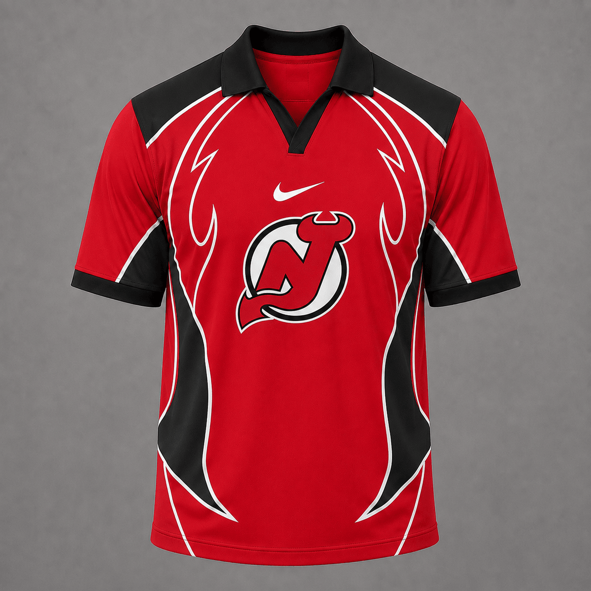 NJD Premium NHL Dynamic Curve Performance Polo Shirt