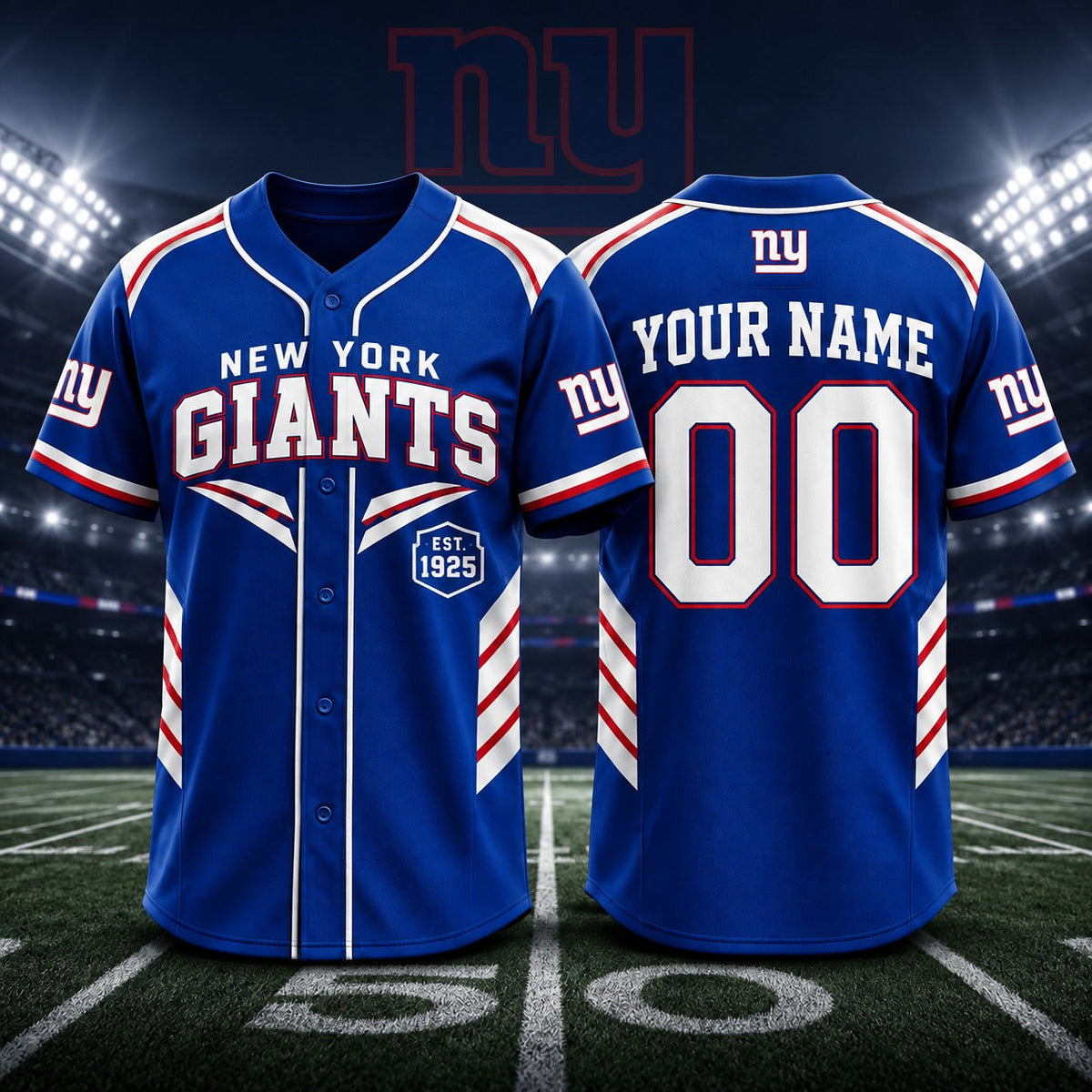NYG Premium NFL Custom Name and Number Jersey