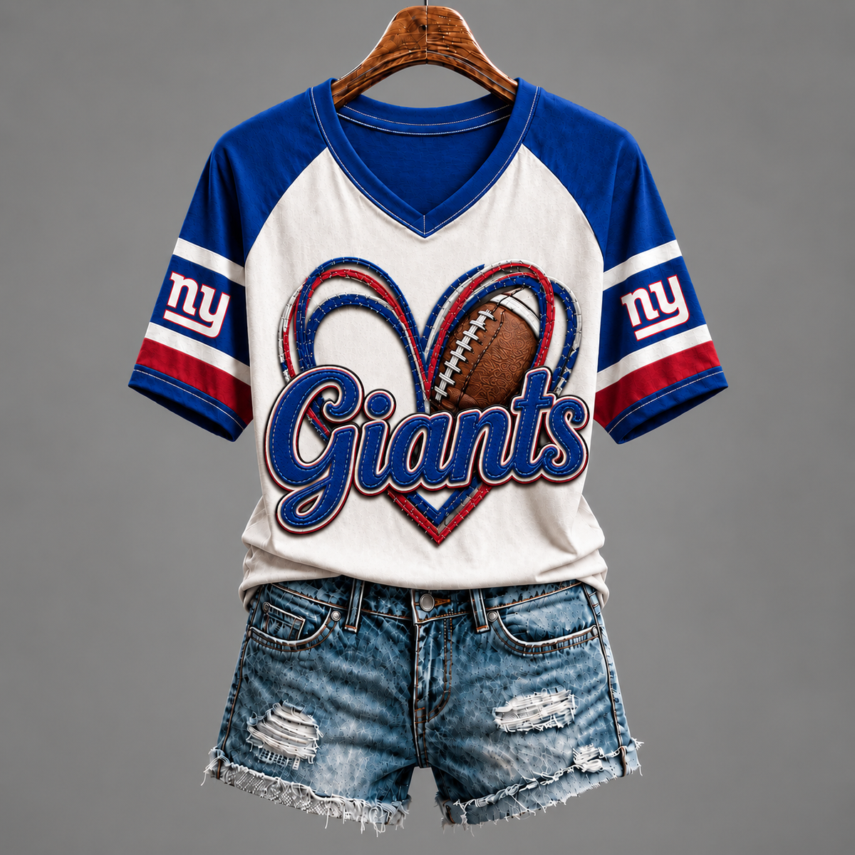NYG x Premium V-Neck Womenƒ??s Shirt