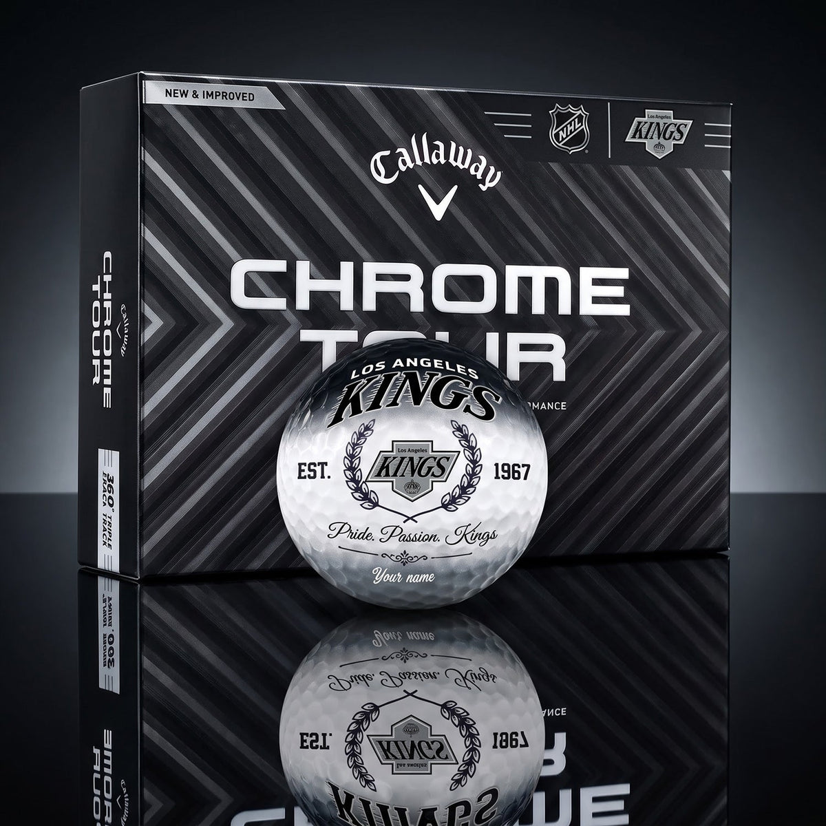 OFFICIAL CALLAWAY X PREMIUM NHL LAK BESPOKE NAME GOLF BALL LIMITED EDITION