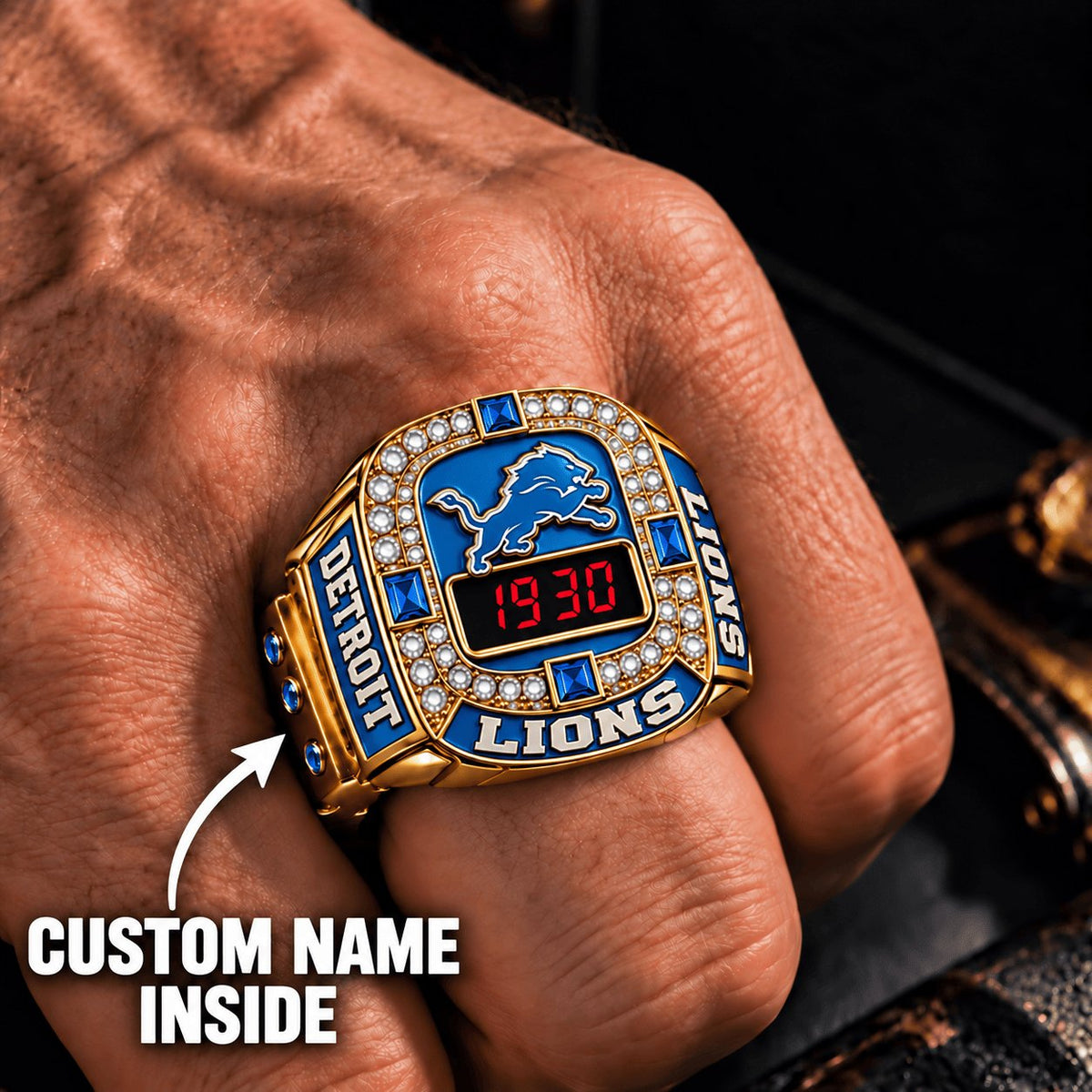OFFICIAL NFL X PREMIUM DET EXCLUSIVE ROSE GOLD RING Bespoke Name Limited Edition