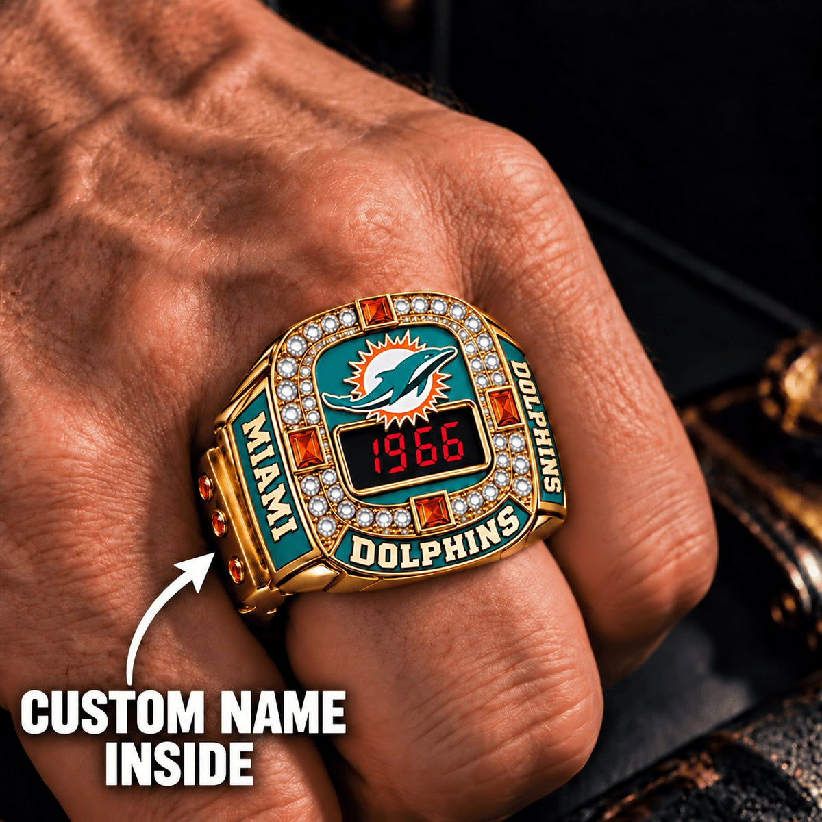 OFFICIAL NFL X PREMIUM MIA EXCLUSIVE ROSE GOLD RING Bespoke Name Limited Edition