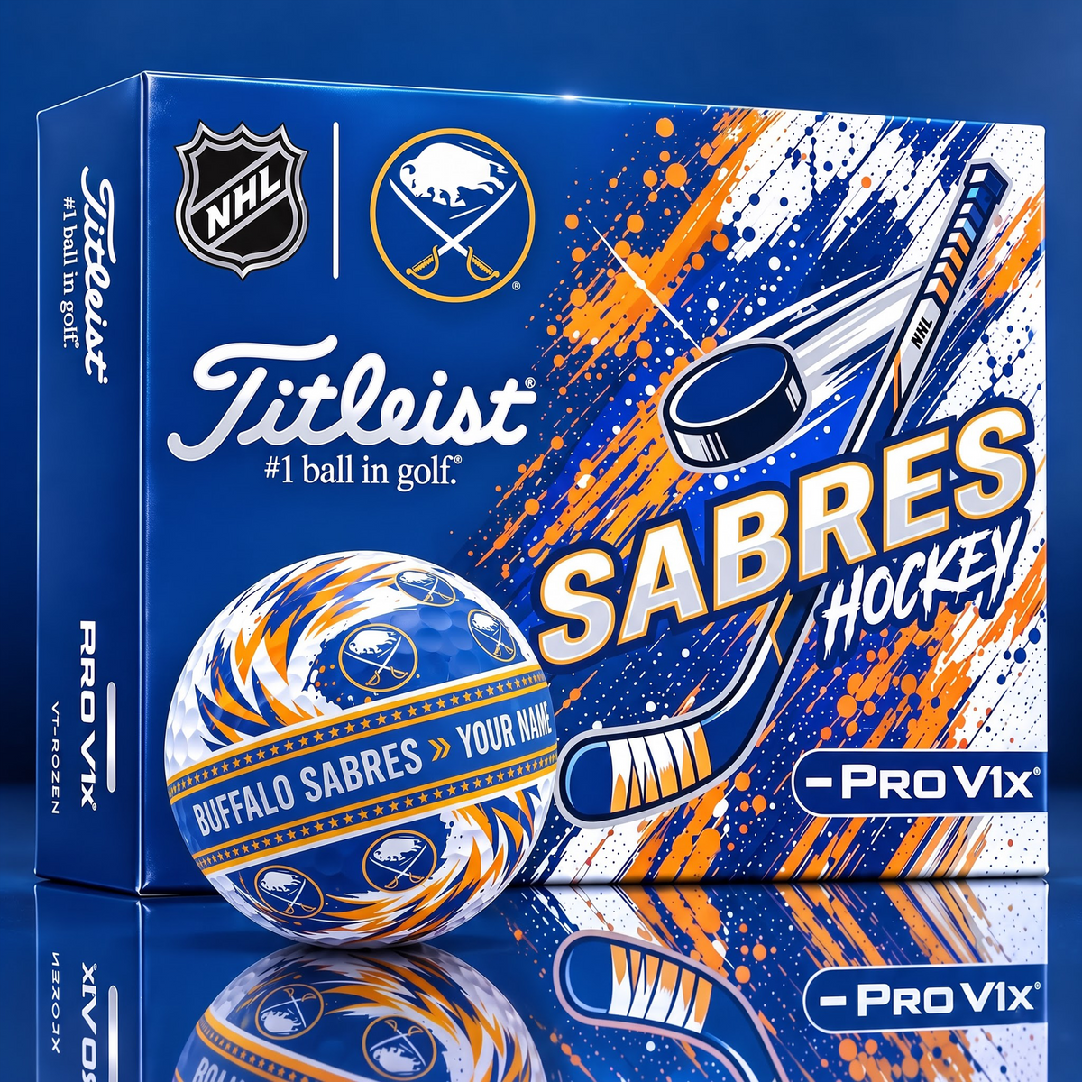 OFFICIAL TILIEST X SIGNATURE NHL BS CUSTOME NAME 3D TIE-DYE V5 GOLF BALL SET EDITION