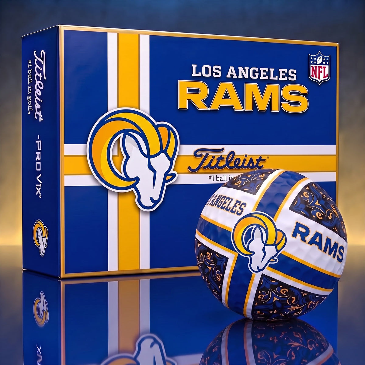 OFFICIAL TITLIEST X PREMIUM NFL LAR 3D GOLF BALL IN THE SHAPE OF A CROSS FOR FAN EDITION V2