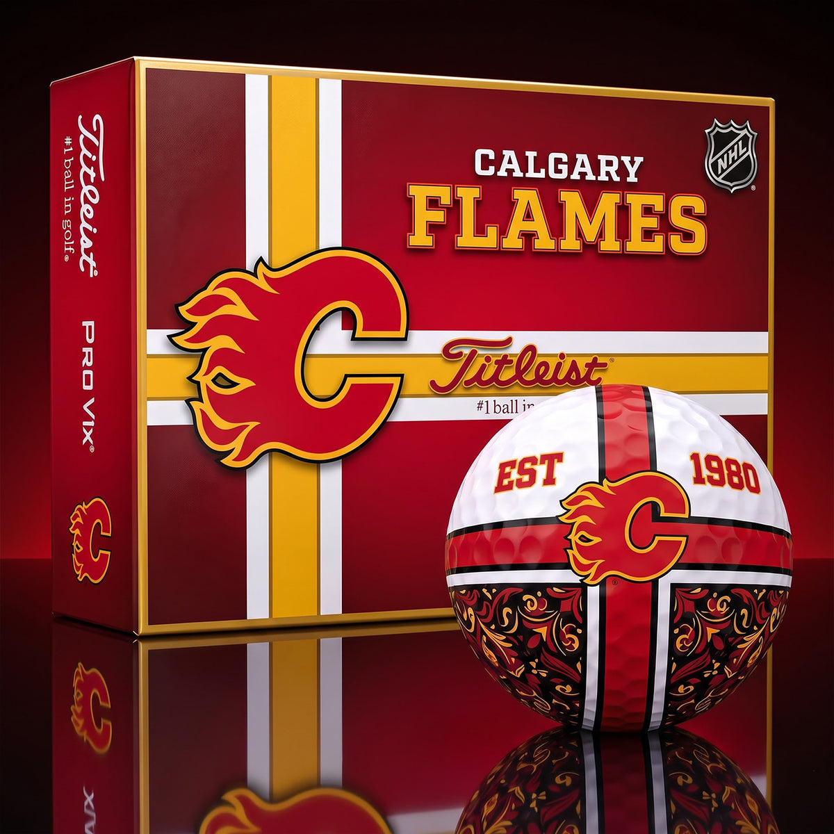 OFFICIAL TITLIEST X PREMIUM NHL CF 3D GOLF BALL IN THE SHAPE OF A CROSS FOR FAN EDITION