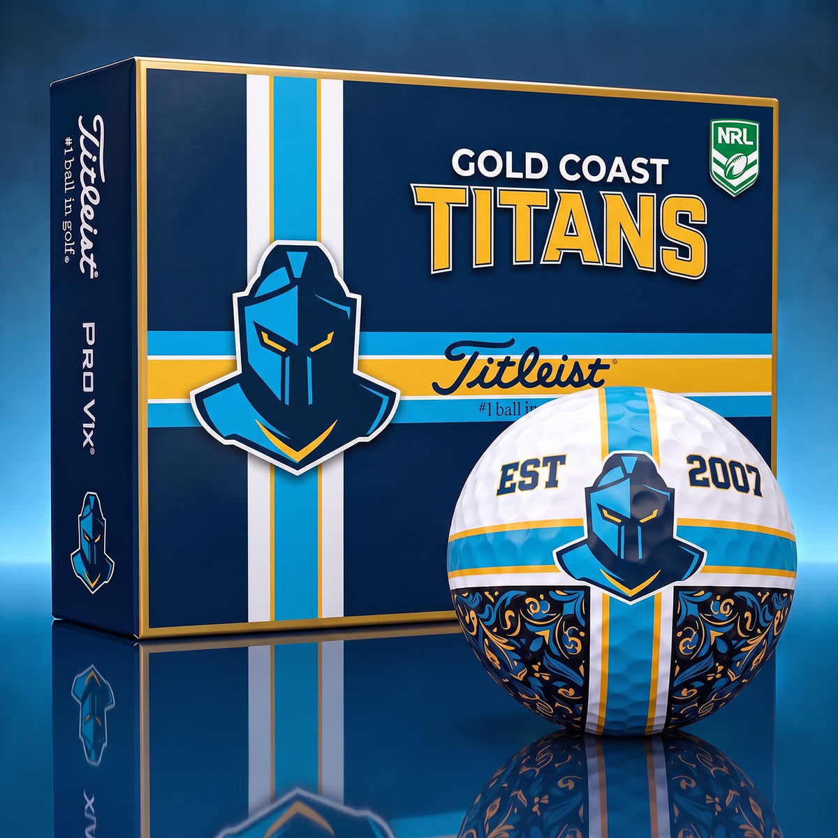 OFFICIAL TITLIEST X PREMIUM NRL GCT 3D GOLF BALL IN THE SHAPE OF A CROSS FOR FAN EDITION