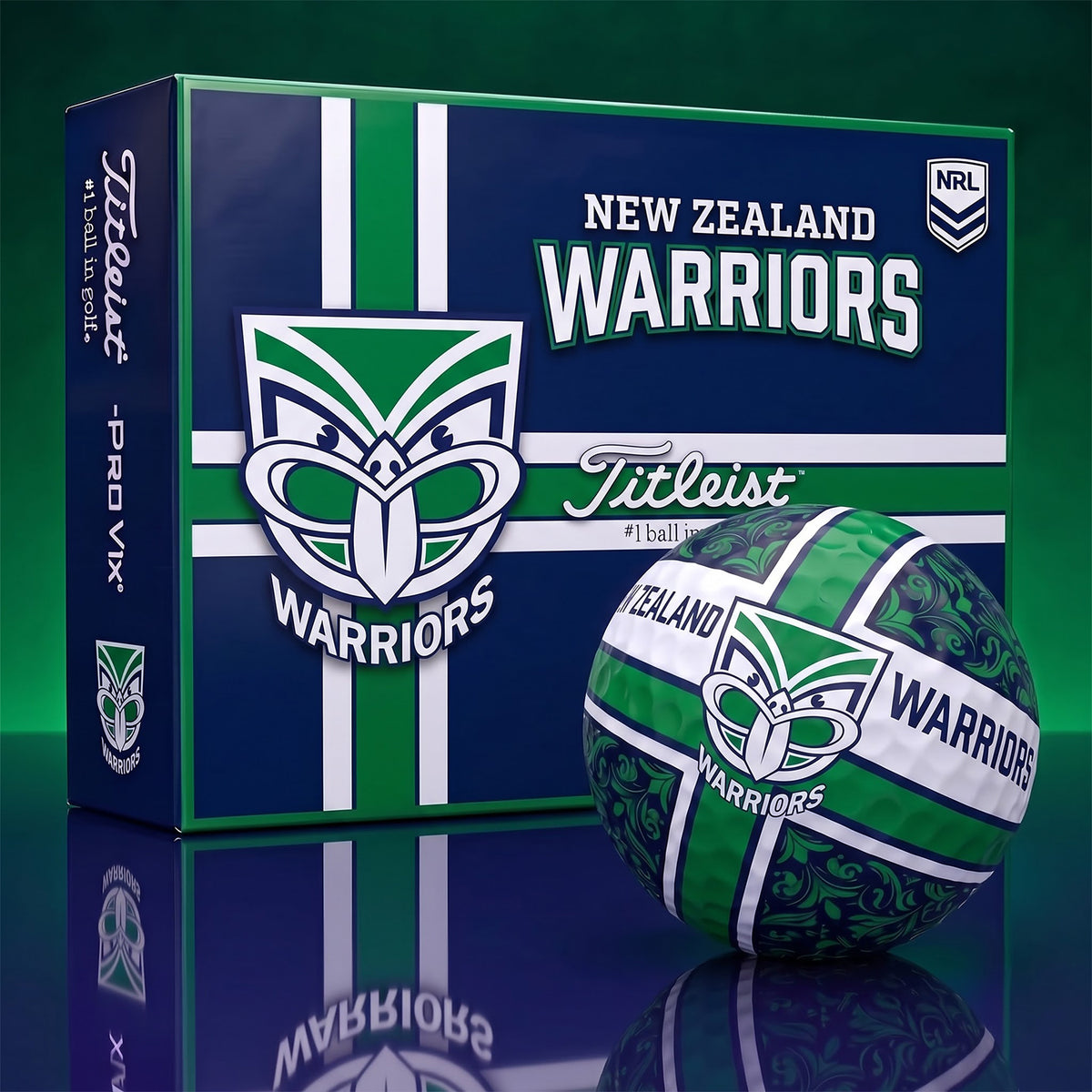 OFFICIAL TITLIEST X PREMIUM NRL NZW 3D GOLF BALL IN THE SHAPE OF A CROSS FOR FAN EDITION V2