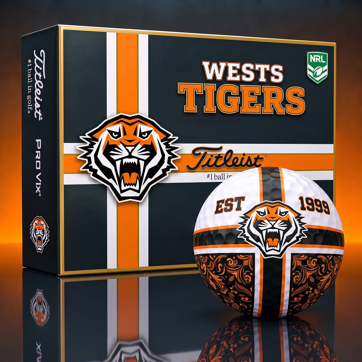 OFFICIAL TITLIEST X PREMIUM NRL WT 3D GOLF BALL IN THE SHAPE OF A CROSS FOR FAN EDITION