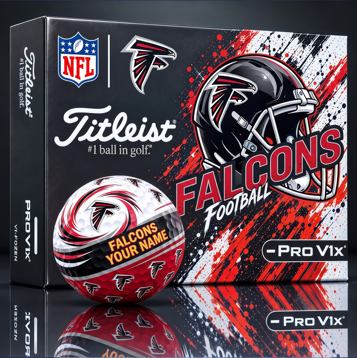 OFFICIAL TITLIEST X SIGNATURE NFL AF BESPOKE NAME NEON GOLF BALL LIMITED EDITION V6