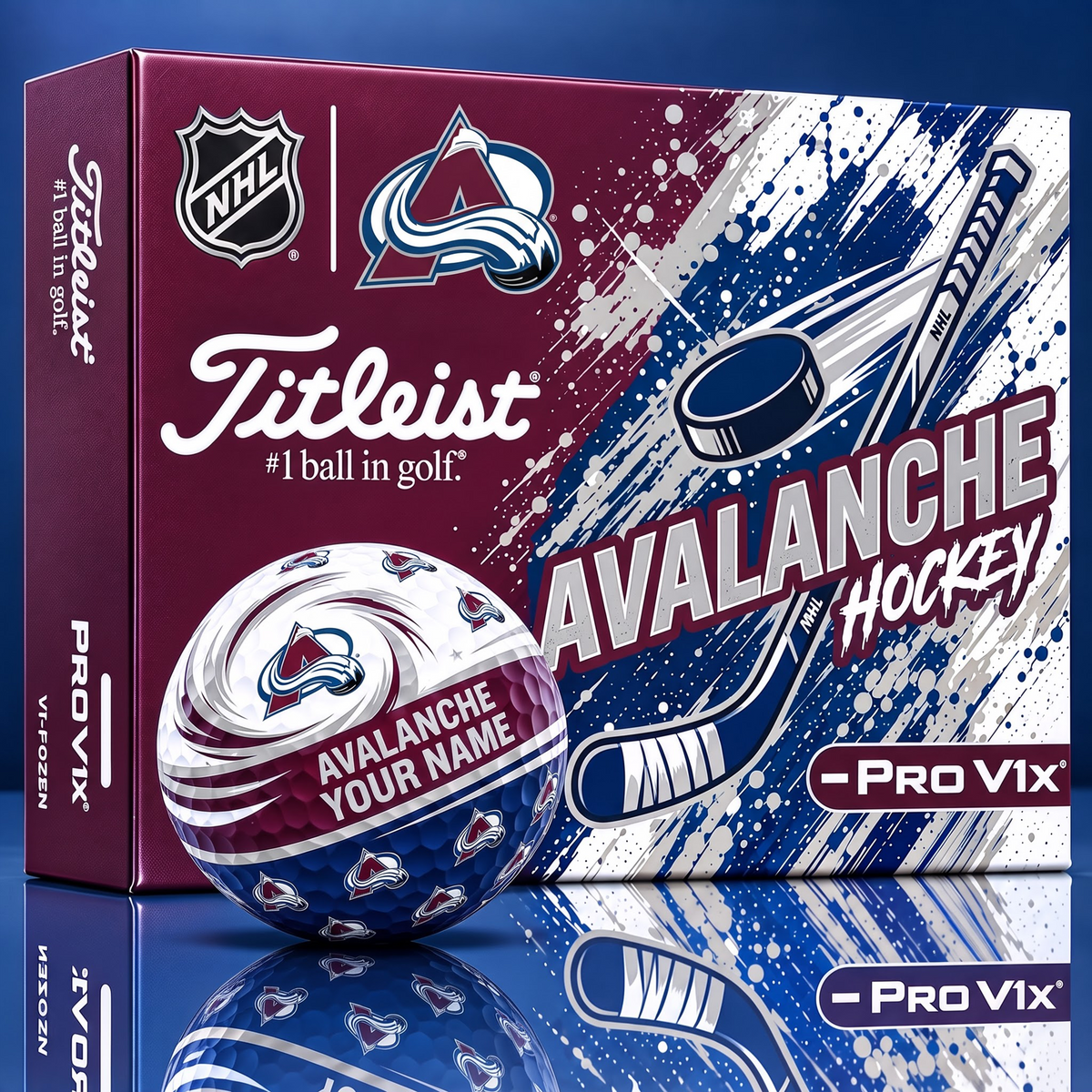 OFFICIAL TITLIEST X SIGNATURE NHL CA BESPOKE 3D TIE-DYE V3 GOLF BALL SET EDITION