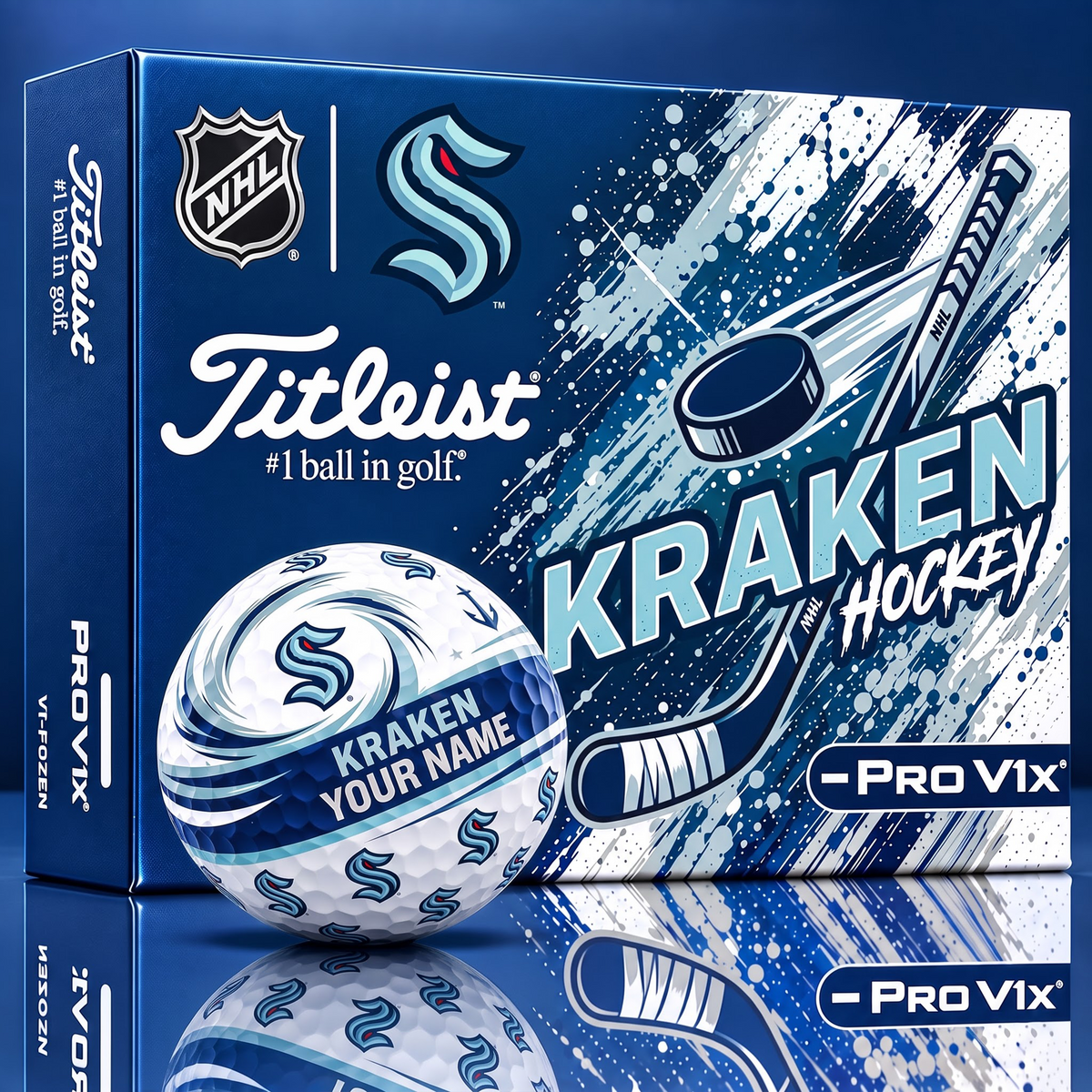 OFFICIAL TITLIEST X SIGNATURE NHL SK BESPOKE 3D TIE-DYE V3 GOLF BALL SET EDITION