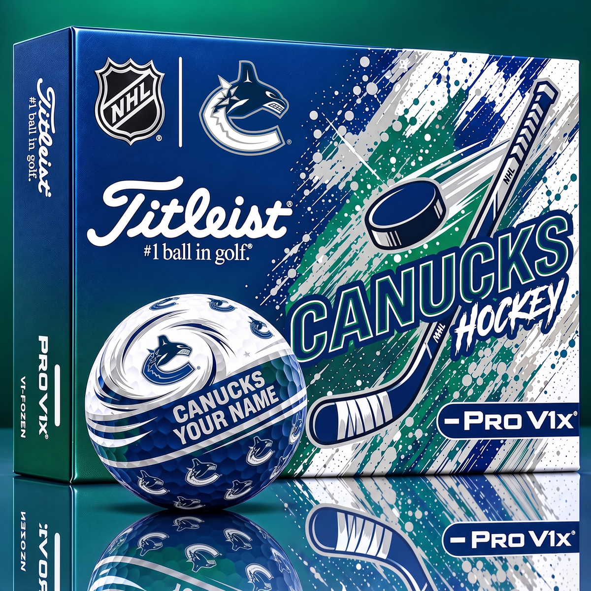 OFFICIAL TITLIEST X SIGNATURE NHL VC BESPOKE 3D TIE-DYE V3 GOLF BALL SET EDITION
