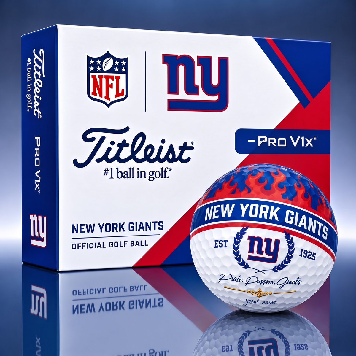 OFFICIAL TITLIEST x PREMIUM NYG EXCLUSIVE BESPOKE NAME FLAME GOLF BALL SET LIMITED EDTION