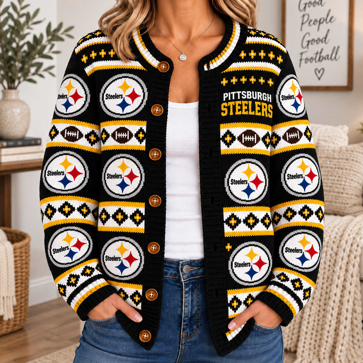 PIT x NFL Women's Cardigan Sweater