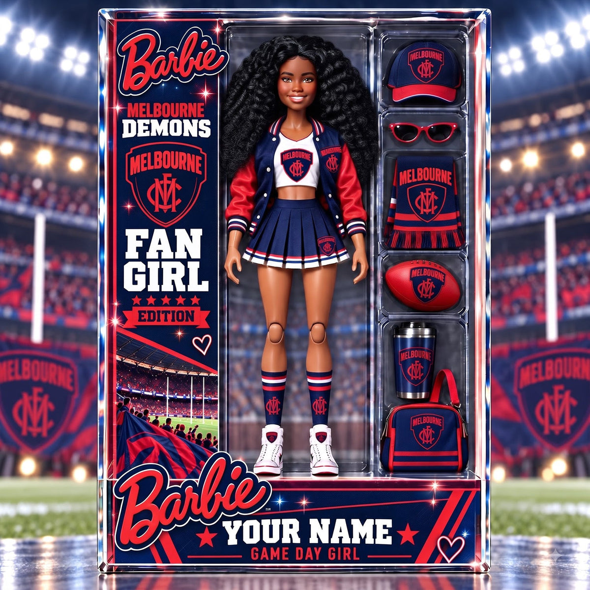 PREMIUM AFL X MEL EXCLUSIVE Barbie Personalized V3 Acrylic Block Plaque Gifts For Fan - Limited Edition