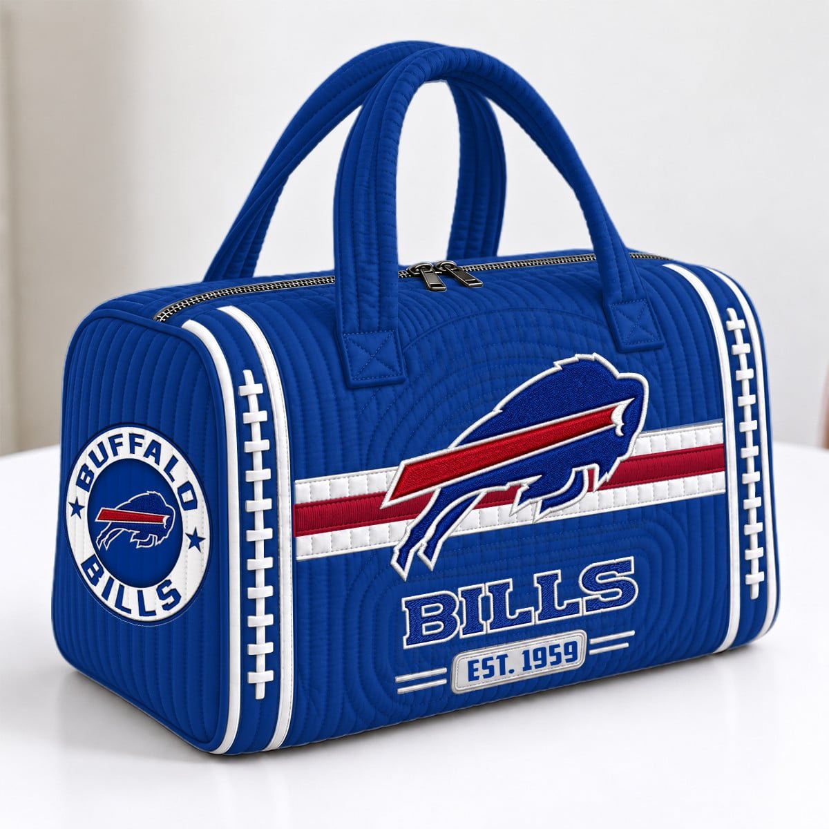 PREMIUM NFL X BUF EXCLUSIVE 3D Quilted Luggage Travel Bag LIMITED EDITION