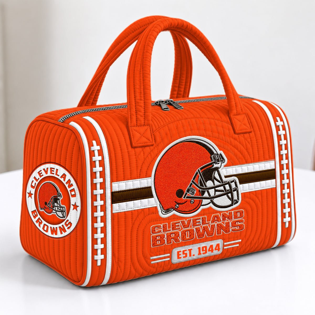 PREMIUM NFL X CLE EXCLUSIVE 3D Quilted Luggage Travel Bag LIMITED EDITION