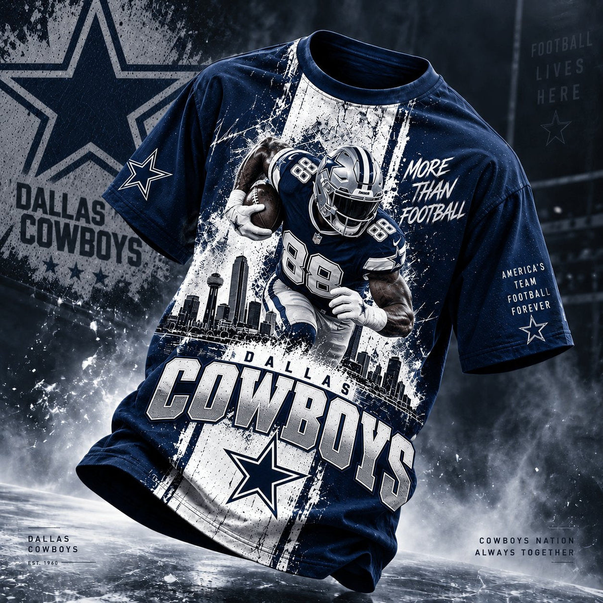 PREMIUM NFL X DAL EXCLUSIVE Ice Grit 3D Shirt For Fans Limited Edition